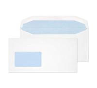 Blake Purely Everyday - White Envelopes DL+ Window (114 x 229 mm) - Pack of 1000 - Paper 90GSM - Gummed DL+ Window Envelopes in White - Business Supplies/Office Stationery (3804CBC)