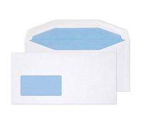 Blake Purely Everyday - White Envelopes DL+ Window (114 x 229 mm) - Pack of 1000 - Weight 80GSM - Gummed DL+ Envelopes 4.5 x 9 Inches - Sustainable PEFC Certified - Office Business Supplies (3504)