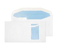 Blake Purely Everyday - White Envelopes DL+ Window (121 x 235 mm) - Pack of 1000 - Weight 90GSM - Gummed DL+ Envelopes 4.8 x 9.3 Inches - Sustainable PEFC Certified - Office Business Supplies (9114PW)