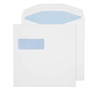 Blake Purely Everyday - White Envelopes Window 220 x 220 mm - Pack of 500 - Premium 100GSM - Gummed Square Window Envelopes in White - Business/Office Supplies - Invitation/Wedding Use (5708)