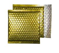 Blake Purely Packaging 165 x 165 mm Peel & Seal Metallic Padded Bubble Envelopes (MBGOL165) Glamour Gold - Pack of 100