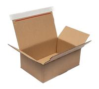 Blake Purely Packaging 210 x 180 x 130 mm One-Touch Postal Box Peel & Seal Tamper Evident Plastic Free (PEB25) Brown Kraft - Pack of 20