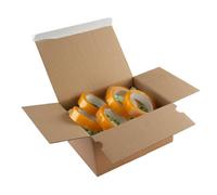 Blake Purely Packaging 305 x 215 x 140-220 mm One-Touch Postal Box Peel & Seal Tamper Evident Plastic Free (PEB35) Brown Kraft - Pack of 20