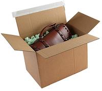 Blake Purely Packaging 345 x 256 x 130 mm One-Touch Postal Box Peel & Seal Tamper Evident Plastic Free (PEB50) Brown Kraft - Pack of 20