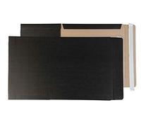 Blake Purely Packaging 350 x 250 x 50 mm Cardboard Book Wraps Peel & Seal Plastic Free (BWC4 +) Jet Black - Pack of 25