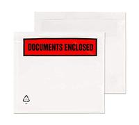 Blake Purely Packaging A7 123 x 111 mm Printed Documents Enclosed Wallet Envelopes Peel and Seal (PDE12) Clear - Pack of 1000