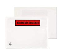 Lyreco Documents Enclosed Wallet Envelopes C6 126 x 168 mm PDE22 Clear Peel & Seal Pack of 1000