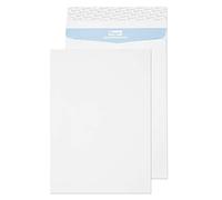 Blake Secure - Strong and Tear-Resistant Gusset Envelopes (406 x 305mm) - Pack of 100 - Premium 125GSM - Peel and Seal White Envelopes - Water Impermeable/Burst Resistant - Business Supplies (TR44401)