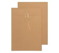 Blake Senses - Manilla String and Washer Envelopes C5 (229 x 162 mm) - Pack of 100 Qty - Premium 180GSM - Confidential Document Mailer - Manilla String Tie Envelopes - Office & Business Supplies