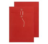Blake Senses - Red String and Washer Envelopes C5 (229 x 162 mm) - Pack of 100 Qty - Premium 180GSM - Confidential Document Mailer - Red String Tie Envelopes - Office & Business Supplies