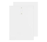 Blake Senses - White String and Washer Envelopes C4 (324 x 229 mm) - Pack of 100 Qty - Premium 180GSM - Confidential Document Mailer - White String Tie Envelopes - Office & Business Supplies