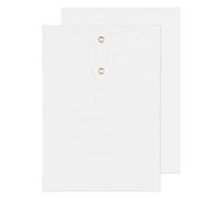 Blake Senses - White String and Washer Envelopes C5 (229 x 162 mm) - Pack of 100 Qty - Premium 180GSM - Confidential Document Mailer - White String Tie Envelopes - Office & Business Supplies