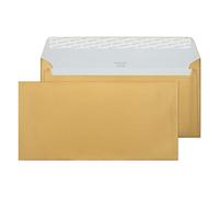Blake Shine - Premium Gold Envelopes DL+ (114 x 229 mm) - Pack of 500 - Thick 130GSM - Peel and Seal Envelopes in Gold - Arts and Craft/Card Making Supplies - Invitation/Greetings Envelope (213)