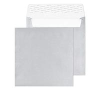 Blake Shine - Premium Silver Envelopes 160 x 160 mm - Pack of 500 - Thick 130GSM - Peel and Seal Envelopes in Silver - Arts and Craft/Card Making Supplies - Invitation/Greetings Envelope (M612)