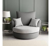 Blake Soft Faux Leather Combo Swivel Chair