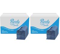 Blake & White C Fold 1 Ply Blue Paper Towels | Purely Smile Disposable Hand Towels for Dispenser - Ideal for Kitchens, Restrooms, Offices, and Commercial Use | Box of 2400 | PS1021 (Pack of 2)