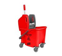 Blake & White PS8100 Purely Smile Kentucky Mop Bucket and Wringer | 25 litre | Red