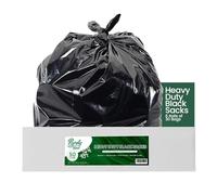 Blake & White Purely Kind Black Sacks 50L- Ultra Durable & Eco Friendly Recyclable Bin Bags - Heavy Duty Bin Liners for Household, Office, and Kitchen - Box of 180 (6 Rolls of 30 Bags)