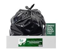Blake & White Purely Kind Black Sacks 75L- Ultra Durable & Eco Friendly Recyclable Bin Bags - Heavy Duty Bin Liners for Household, Office, and Kitchen - Box of 180 (6 Rolls of 30 Bags)