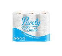 Blake & White Purely Smile 3 Ply Soft Toilet Rolls 12 Pack - Highly Absorbent Toilet Paper for Home & Leisure Centers - Ultra Durable & FSC Certified Tissue Roll - PS1125