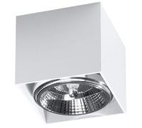 BLAKE White Square Ceiling Lamp - Modern Loft Design, High-Quality GU10 bulbs