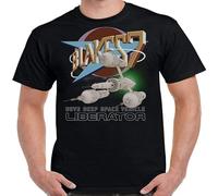 Blakes 7 Liberator and Logo Men T-Shirt Black
