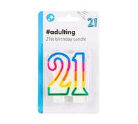 Blake's Emporium 21st Birthday Cake Toppers and Decorations - Perfect 21st Birthday Decorations for him or her - Rainbow Colour