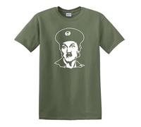 Blakey On The Buses Comedy Legend Retro TV Che Guevara Style Heavy Cotton t-Shirt Military Green