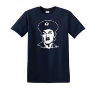 Blakey On The Buses Comedy Legend Retro TV Che Guevara Style Heavy Cotton t-Shirt Navy Blue