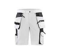 Blaklader 108816451098C64 4-Way Stretch Painter Shorts, White/Dark Grey, Size C64