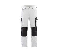 Blaklader 108916451098C46 4-Way Stretch Painter's Trousers, White/Dark Grey, Size C46