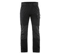 Blaklader 1422 4-Way Stretch Service Work Trousers Black / Hi-Vis Yellow