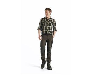 Blaklader 142216454599C52 4-Way Stretch Service Work Trousers, Dark Olive Green/Black, Size C52