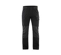 Blaklader 142216459933D96 4-Way Stretch Service Work Trousers, Black/Yellow, Size D96