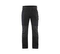 Blaklader 142216459956C48 4-Way Stretch Service Work Trousers, Black/Red, Size C48