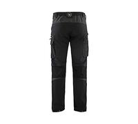 Blaklader 142216459998C54 4-Way Stretch Service Work Trousers, Black/Dark Grey, Size C54