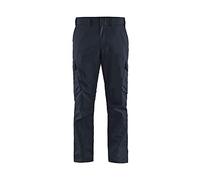BLÅKLÄDER Trousers 14441832 Cotton, Elastolefin, PL (Polyester) Dark Navy, Black Size 40R