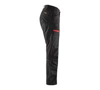 Blaklader 145618459956C150 Service Work Trousers with Stretch, Black/Red, Size C150