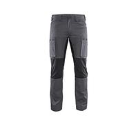 Blaklader 145918459699C44 Service Stretch Work Trousers, Medium Grey/Black, Size C44