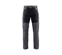 Blaklader 145918459699C52 Service Stretch Work Trousers, Medium Grey/Black, Size C52