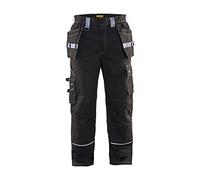 Blaklader 146115169994C44 Flame Retardant Craftsman's Trousers, Black/Grey, Size C44