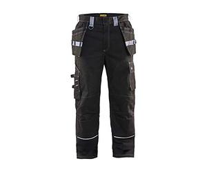 Blaklader 146115169994C44 Flame Retardant Craftsman's Trousers, Black/Grey, Size C44