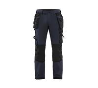 Blaklader 152216458699C60 4-Way Stretch Craftsman's Work Trousers, Dark Navy/Black, Size C60