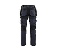 Blaklader 152216458699D120 4-Way Stretch Craftsman's Work Trousers, Dark Navy/Black, Size D120