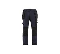 Blaklader 152216458699D88 4-Way Stretch Craftsman's Work Trousers, Dark Navy/Black, Size D88
