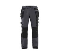 Blaklader 152216459699D116 4-Way Stretch Craftsman Work Trousers, Medium Grey/Black, Size D116