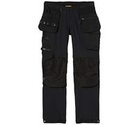 Blaklader 152216459998C50 4-Way Stretch Craftsman Work Trousers, Black/Dark Grey, Size C50