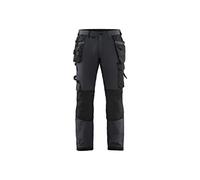 Blaklader 152216459998D100 4-Way Stretch Craftsman's Work Trousers, Black/Dark Grey, Size D100