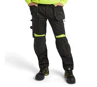 Blaklader 1555 Holster Pocket Craftsmen Work Trousers Black / Yellow