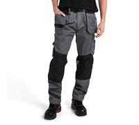 BLÅKLÄDER Trousers 15551860 Cotton, PL (Polyester) Mid Grey, Black Size 30R